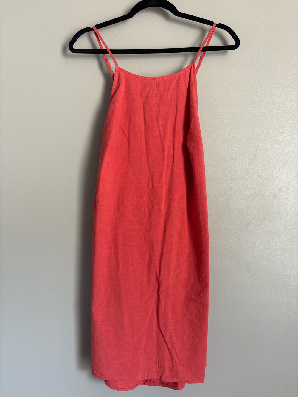 a new day Coral Slip Midi Dress with Spaghetti Straps